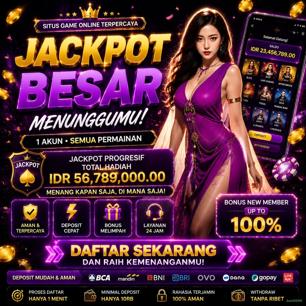 Cara Mendaftar dan Verifikasi Akun di bos5000
